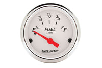AutoMeter 2-1/16" Fuel Level, 0-30 Ω, Air-Core, Arctic White (1318)