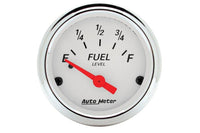 AutoMeter 2-1/16" Fuel Level, 0-90 Ω, Air-Core, GM, Arctic White (1315)