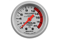 AutoMeter 2-1/16" Nitrous Pressure, 0-2000 PSI, Mechanical, Ultra-Lite (4328)
