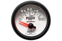 AutoMeter 2-1/16" Oil Pressure Gauge, 0-100 PSI, Air-Core, Phantom II (7527) - view 2