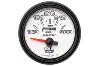 AutoMeter 2-1/16" Oil Temperature Gauge, 140-300 °F, Air-Core, Phantom II (7548)