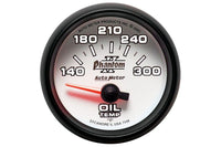 AutoMeter 2-1/16" Oil Temperature Gauge, 140-300 °F, Air-Core, Phantom II (7548) - view 2