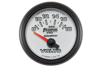 AutoMeter 2-1/16" Voltmeter, 8-18V, Air-Core, Phantom II (7592)