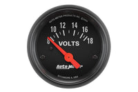 AutoMeter 2-1/16" Voltmeter, 8-18V, Air-Core, Z-Series (2645)