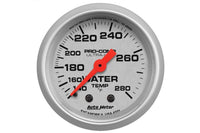 AutoMeter 2-1/16" Water Temperature Gauge, 140-280°F, Mechanical, Ultra-Lite (4331)