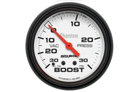 AutoMeter 2-5/8" Boost/Vacuum, 30 IN HG/30 PSI, Mechanical, Phantom (5803)
