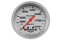 AutoMeter 2-5/8" Brake Pressure, 0-2000 PSI, Mechanical, Ultra-Lite (4426)