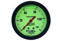 AutoMeter 2-5/8" Fuel Pressure, 0-15 PSI, Mechanical, Liquid Filled, Ultra-Nite (4211) - view 2
