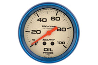 AutoMeter 2-5/8" Oil Pressure, 0-100 PSI, Mechanical, Ultra-Nite (4521)