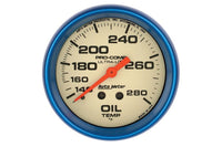 AutoMeter 2-5/8" Oil Temperature Gauge, 140-280 °F, 6 FT, Mechanical, Ultra-Nite (4541)
