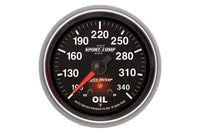 AutoMeter 2-5/8" Oil Temperature Gauge w/ Peak & Warn, 100-340 °F, Stepper Motor (7656)