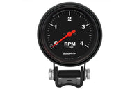 AutoMeter 2-5/8" Pedestal Tachometer, 0-4,000 RPM, Z-Series (2890)