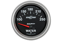 AutoMeter 2-5/8" Water Temperature Gauge, 100-250 °F, Air-Core, Sport-Comp II (7637)