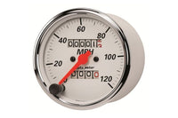 AutoMeter 3-1/8" Speedometer, 0-120 MPH, Mechanical, Arctic White (1396) - view 3
