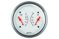 AutoMeter 3-3/8" Dual Gauge, 100 PSI/0-90 Ω, Arctic White (1324)