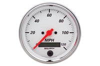 AutoMeter 3-3/8" Speedometer, 0-120 MPH, Electric, Arctic White (1380)
