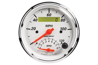 AutoMeter 3-3/8" Tachometer/Speedometer Combo, 8K RPM/120 MPH, Electric, Arctic White (1381)