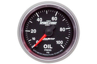 AutoMeter 52mm Sport Comp II Digital Stepper Motor 0-100 PSI Oil Pressure Gauge (3653)