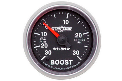 AutoMeter 52mm Sport Comp II Stepper Motor -30 to 30 PSI Boost/ Vacuum Gauge (3659)