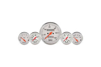 AutoMeter 5 Pc. Gauge Kit, 3-1/8" & 2-1/16", Mechanical Speedometer, WTMP & OILP, Arctic WHT (1311)