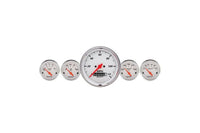 AutoMeter 5 Pc. Gauge Kit, 3-3/8" & 2-1/16", Electric Speedometer, Arctic White (1340)