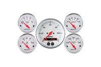 AutoMeter 5 Pc. Gauge Kit, 3-3/8" & 2-1/16", GPS Speedometer, Arctic White (1350)