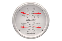 AutoMeter 5" Quad Gauge, 100 PSI/100-250°F/8-18V/240-33Ω, Arctic White (1310)