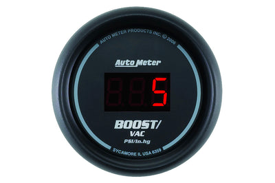AutoMeter 52mm Sport Comp Digital -30 to 30 PSI Boost/ Vacuum Gauge (6359)