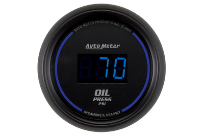 AutoMeter 52mm Cobalt Digital 5-100 PSI Oil Pressure Gauge (6927)