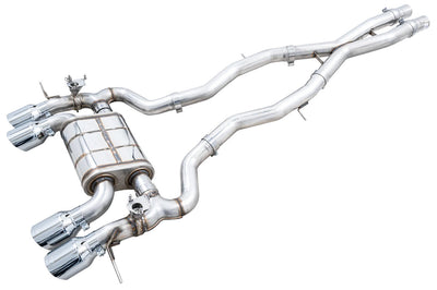 AWE SwitchPath Catback Exhaust for BMW G8X M3/M4 (3025-43480 with chrome silver tips)