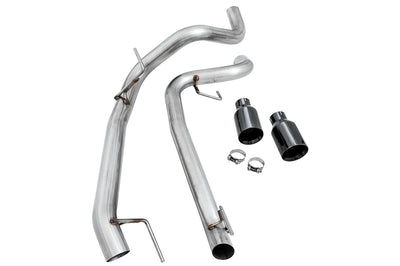 AWE Tailpipe Conversion Kit for Ford Raptor-2FG to 1FG (3020-33050) with 5 inch diamond black tips