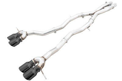 AWE Track Edition Catback Exhaust for BMW G8X M3/M4 (AWE3020-42482 diamond black tips)