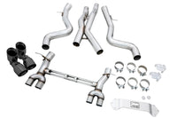 AWE Track Edition catback exhaust for F8X M3 and M4 models offers performance tailored for the S55 engine (3020-43087/3020-42082) diamond black tips