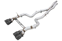 AWE Track Edition catback exhaust for F8X M3 and M4 models offers performance tailored for the S55 engine (3020-43087/3020-42082) diamond black tips