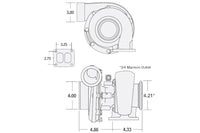 BorgWarner Turbocharger SX S300SX3 T4 A/R .88 60mm Inducer (177280) turbo dimensions