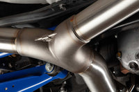 COBB Stainless Steel Cat-Back Exhaust for EJ25 VA 2011-2021 Subaru WRX/STi Sedan (515160) y pipe installed