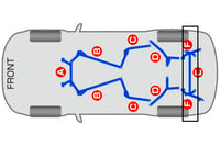 Cusco Power Brace Rear Member Rear for Mitsubishi Evo X (566 492 RR) chassis brace diagram