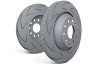 Enhanced performance with less brake fade, offering a quieter driving experience. Front and rear brake rotors