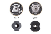 Forge Motorsport Dogbone Bushing Insert for 2015+ Audi RS3/S3 Type A (FMAM-B2) compared to  Type B (FMAM-B3)