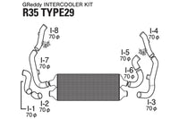 GReddy Nissan R35 GTR Intercooler Kit T-29F With FV2 (12020220)