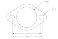 GrimmSpeed 2-Bolt Universal 2.25"-2.5" Multi-Layer Gasket (GRM020031) size and dimensions