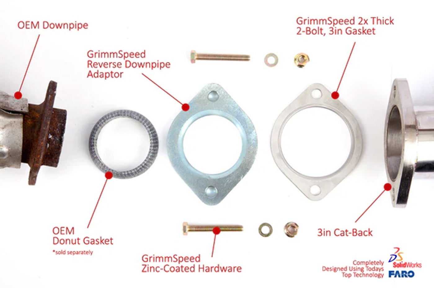 GrimmSpeed Subaru Downpipe to Aftermarket 3