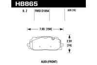 Hawk Performance Ceramic Street brake pads for the Audi RS5/ S5 and SQ5 models. Front (HB865Z.620) 