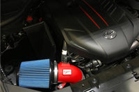 Injen PK Power Package System for MKV 2020+ Supra GR - cold air intake and intercooler charge pipe (PK2300WR) wrinkle red finish installed on Supra