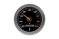 Innovate Motorsports Analog Water/Oil Temperature Gauge, 120°-280°, Black Faceplate (38610)