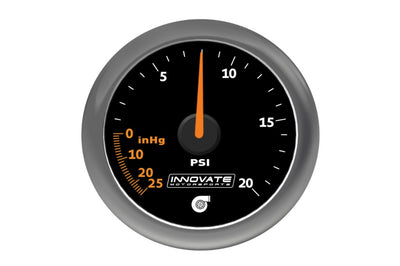 Innovate MTX Analog 20 PSI Vacuum/Boost Gauge Kit - Black Dial (3857)