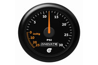 Innovate MTX Analog 30 PSI Vacuum/Boost Gauge Kit - Black Faceplate (3908)