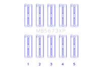 King Engine Bearings Honda F20C/F22C 16v Performance Main Bearing Set - Size STD (MB5673XP)