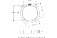 Magnus Nissan R35 GTR 74mm Bosch to OEM Throttle Body Adaptor (MMCINT2019) dimensions