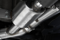 MBRP Resonator-Back Quad Exit Exhaust for F87 BMW M2 Competition (S45023CF) installed